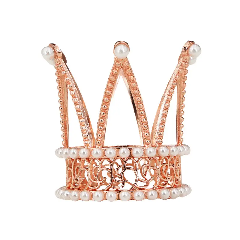 Golden Rhinestone Crown for Girls Birthday Party Hair Accessory - Image 3