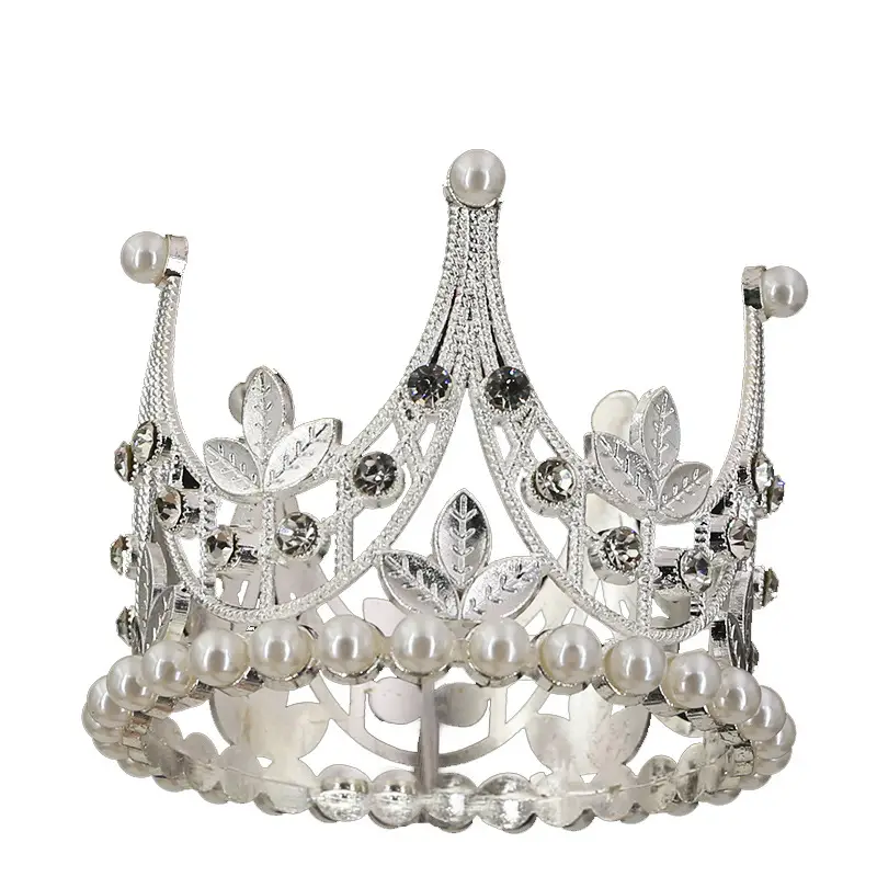 Golden Rhinestone Crown for Girls Birthday Party Hair Accessory - Image 7