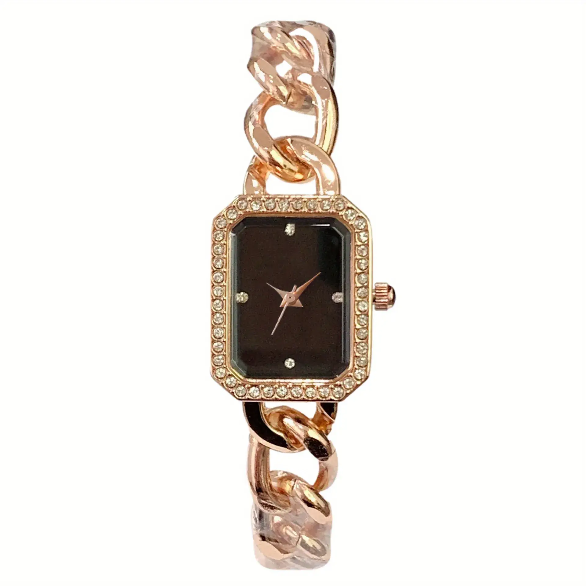 Chanel Style Women's Chain Watch with Diamond Dial - Image 2