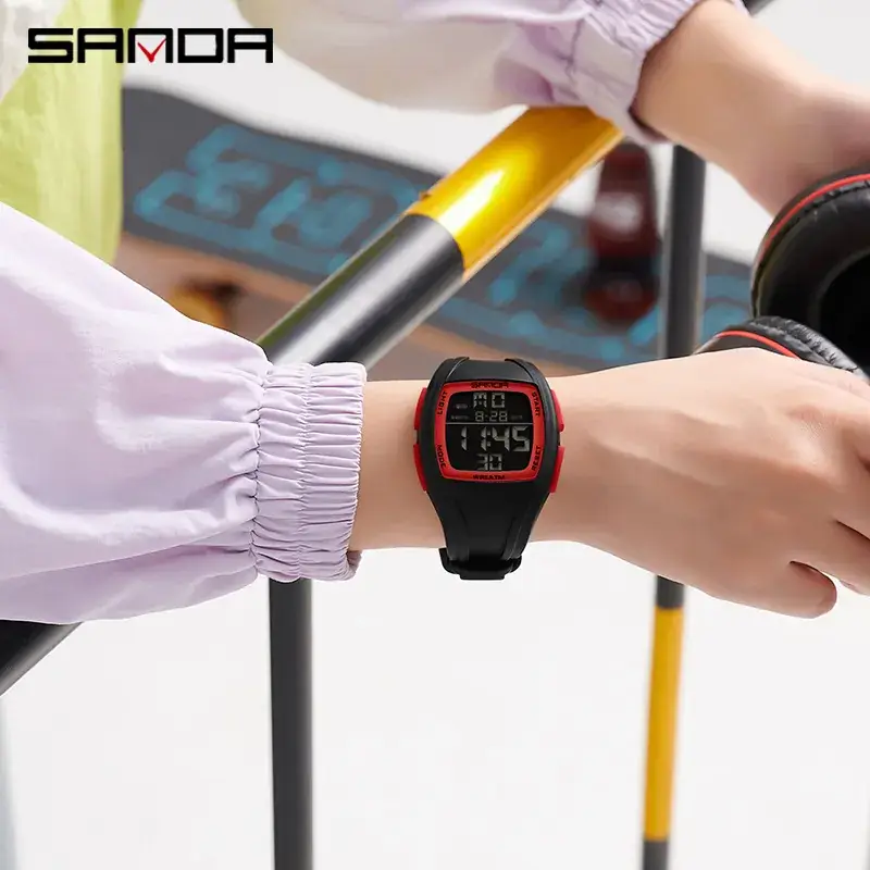 Sanda Luminous Waterproof Multi-Function Digital Watch for Men Women