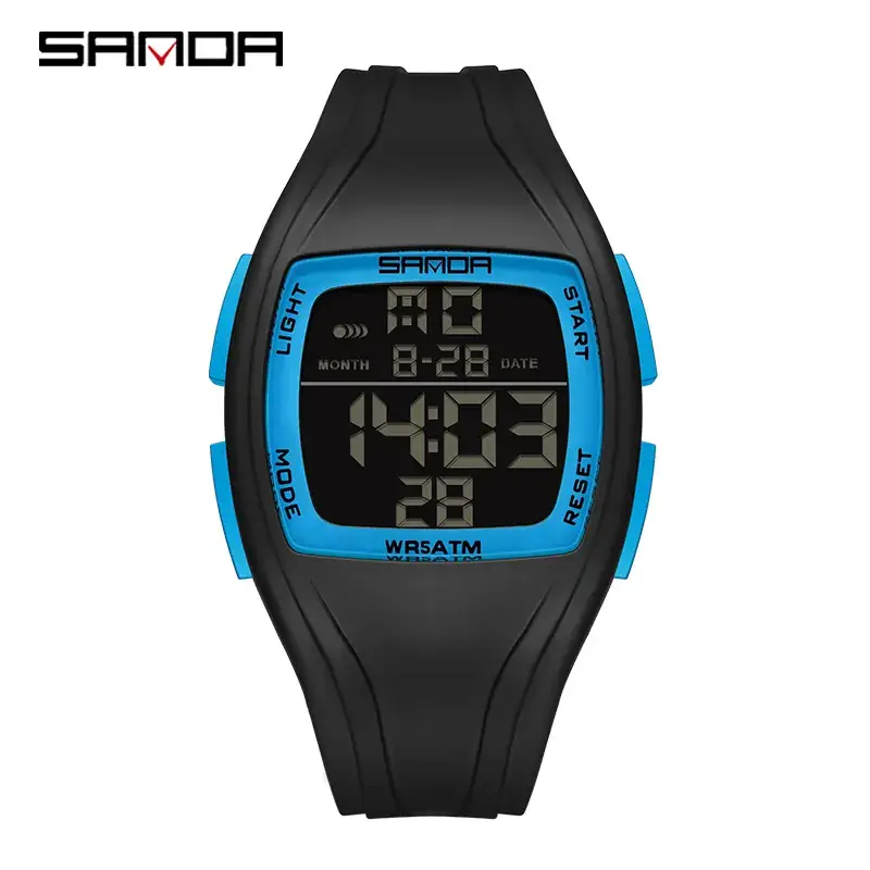Sanda Luminous Waterproof Multi-Function Digital Watch for Men Women