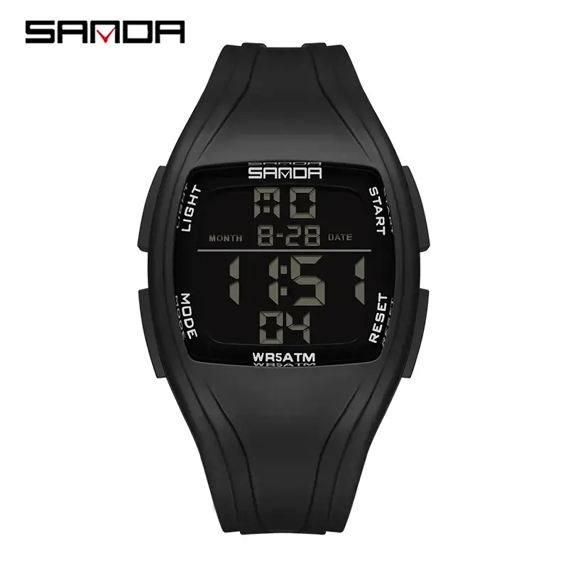 Sanda Luminous Waterproof Multi-Function Digital Watch for Men Women