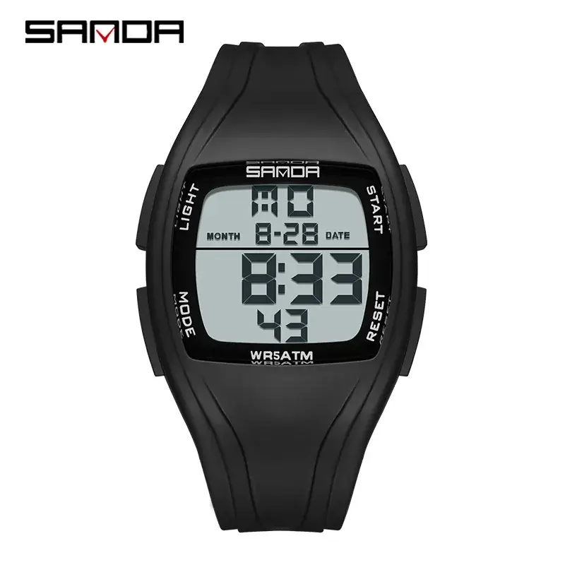 Sanda Luminous Waterproof Multi-Function Digital Watch for Men Women