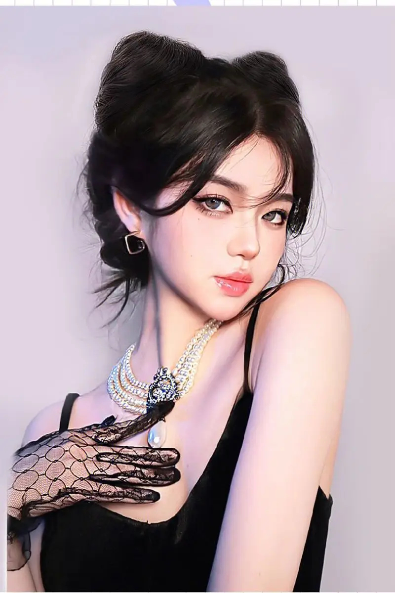 Double Ball Cat Ear Wig Black 8CM — feature 12