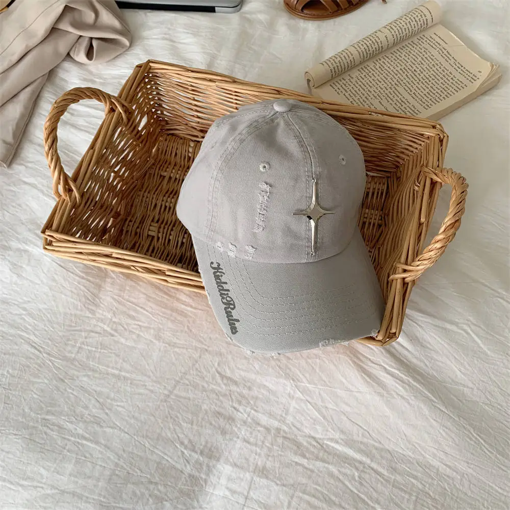 Cross Star Iron Logo Embroidered Baseball Cap
