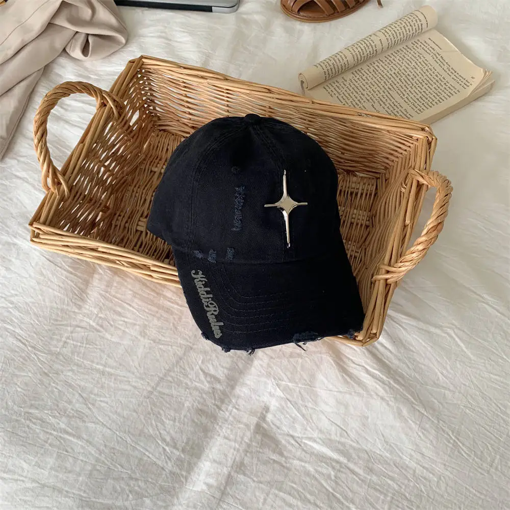 Cross Star Iron Logo Embroidered Baseball Cap