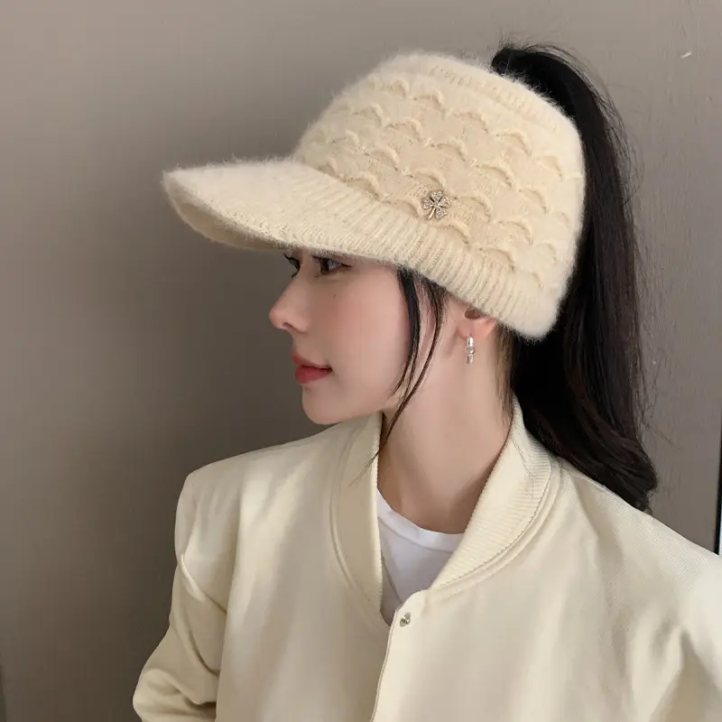 Pink Woolen Knitted Windproof Hat for Women - Image 12