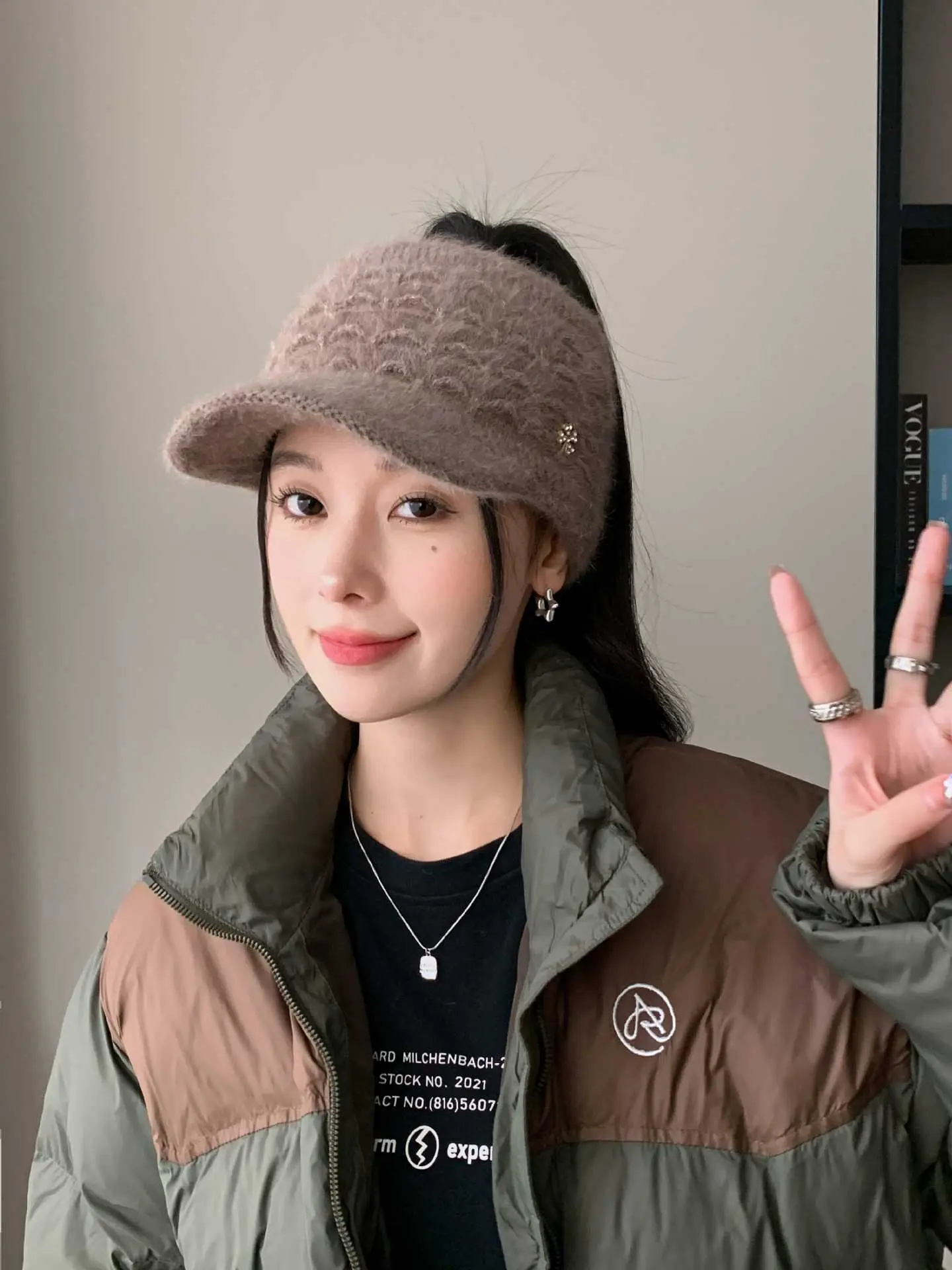 Pink Woolen Knitted Windproof Hat for Women - Image 8