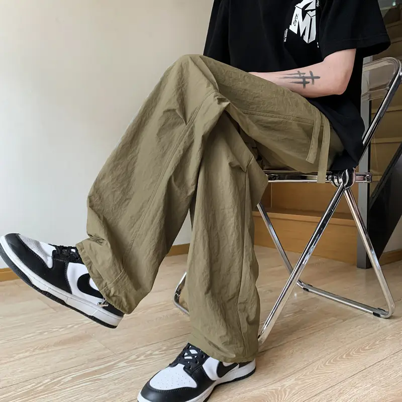 Men's Waterproof Paratrooper Pants Wide Leg Loose Casual