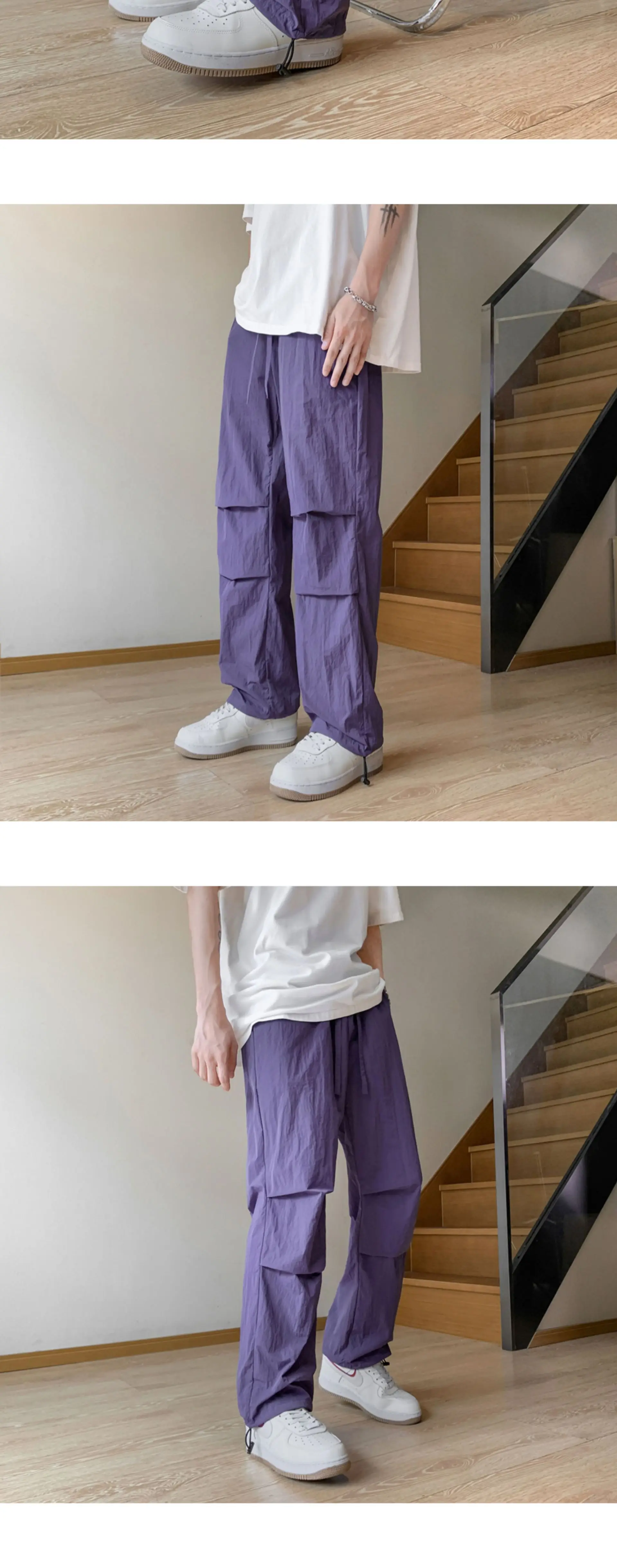 Men's Waterproof Paratrooper Pants Wide Leg Loose Casual — feature 18