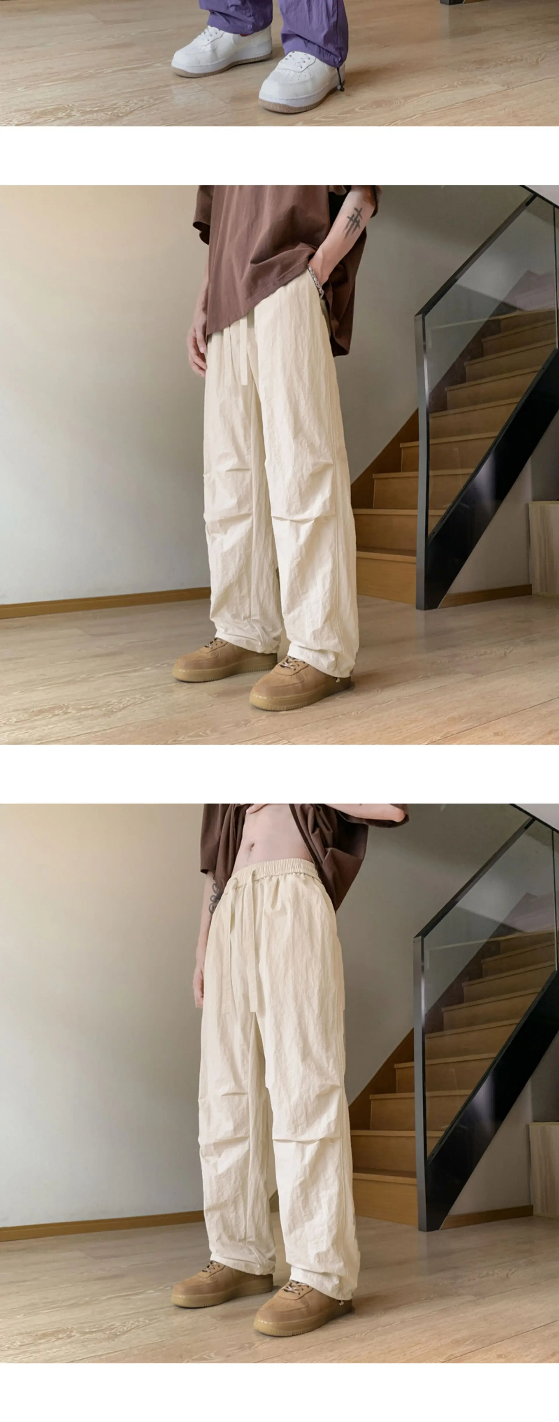 Men's Waterproof Paratrooper Pants Wide Leg Loose Casual — feature 22