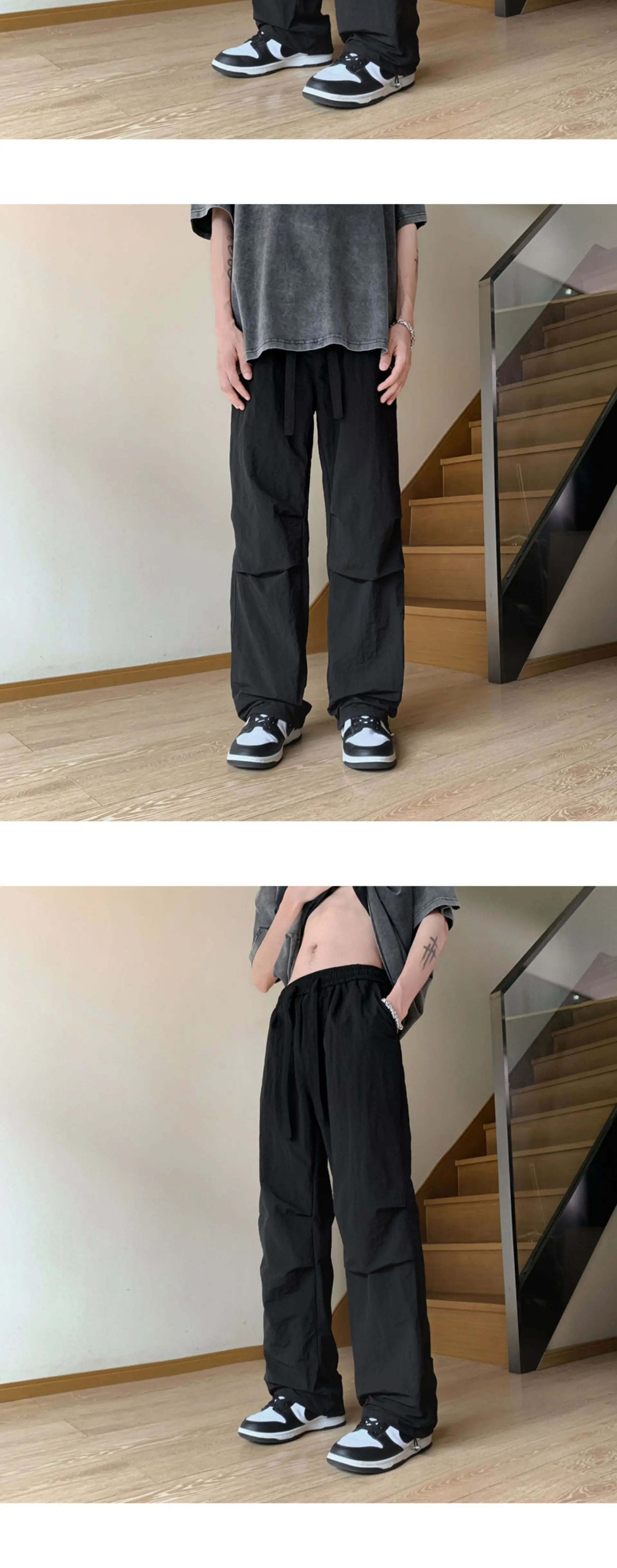 Men's Waterproof Paratrooper Pants Wide Leg Loose Casual — feature 6