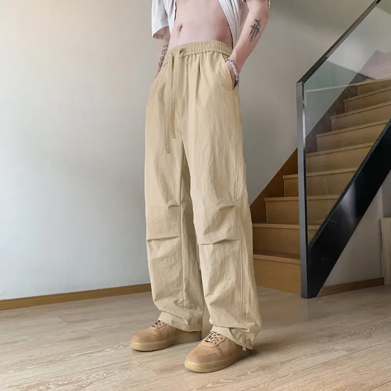 Men's Waterproof Paratrooper Pants Wide Leg Loose Casual