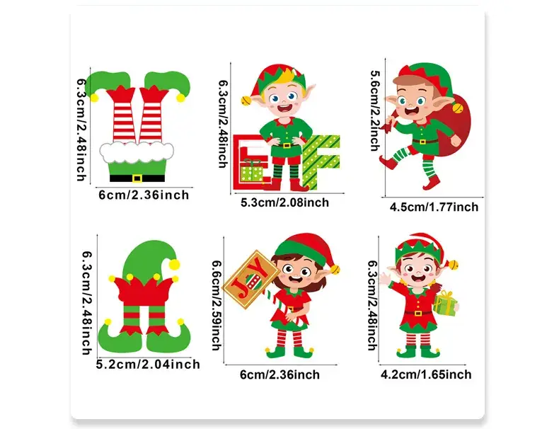 Christmas Elf Doll Wooden 12PCs Decorative Ornaments — feature 3