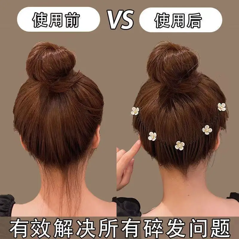 Lala Hair Comb with Flower Decor for Bangs & Updo - Image 15