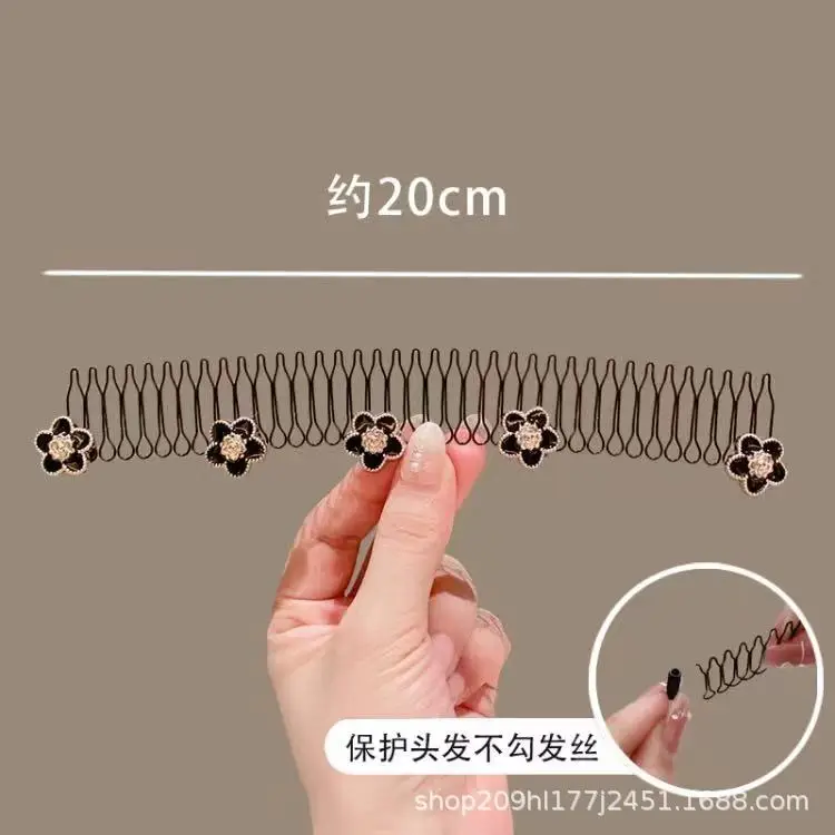 Lala Hair Comb with Flower Decor for Bangs & Updo - Image 5