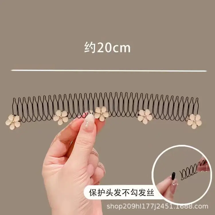 Lala Hair Comb with Flower Decor for Bangs & Updo - Image 9