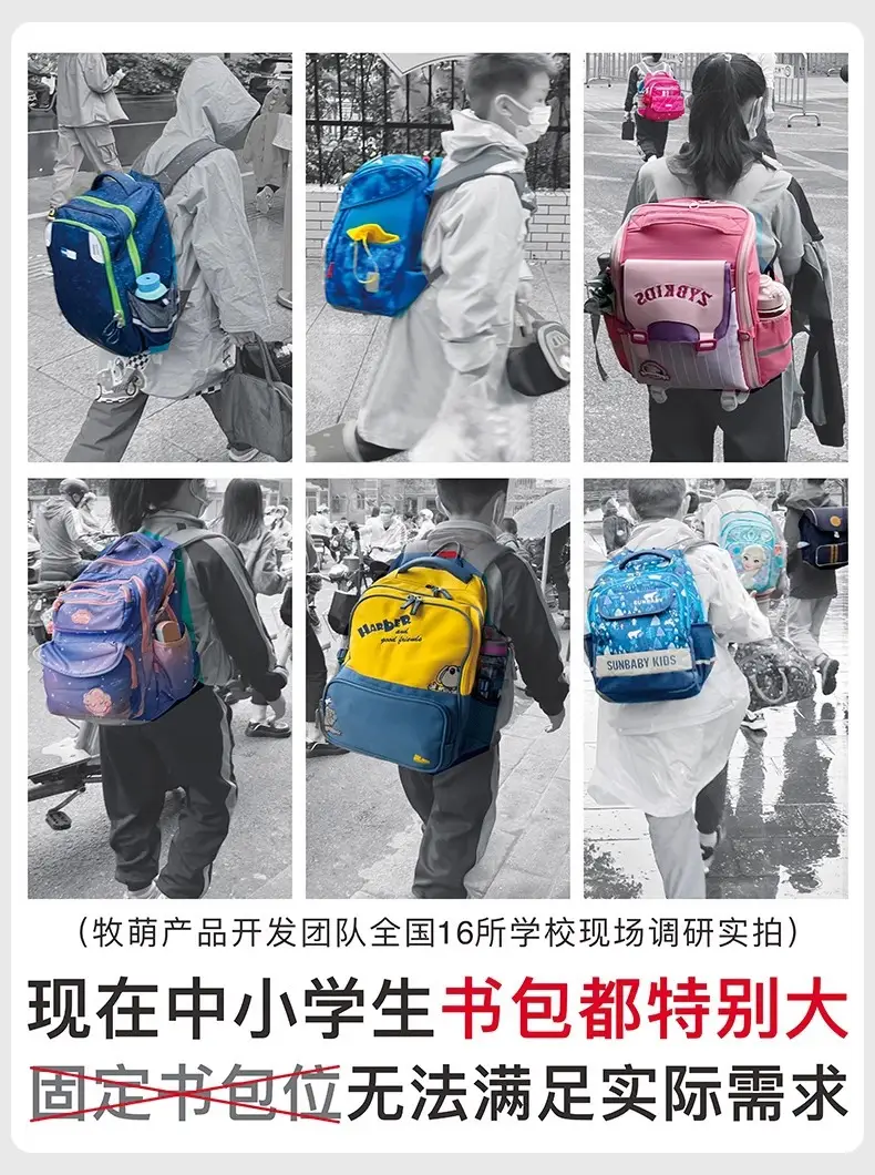 Mumeng Kidsren's Raincoat Boy's Full-Body Heavy Rain School Bag Cycling Poncho Breathable and Wear-Resistant School Hiking Raincoat — feature 13