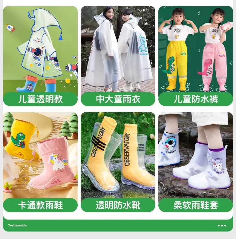 Mumeng Kidsren's Raincoat Boy's Full-Body Heavy Rain School Bag Cycling Poncho Breathable and Wear-Resistant School Hiking Raincoat — feature 45