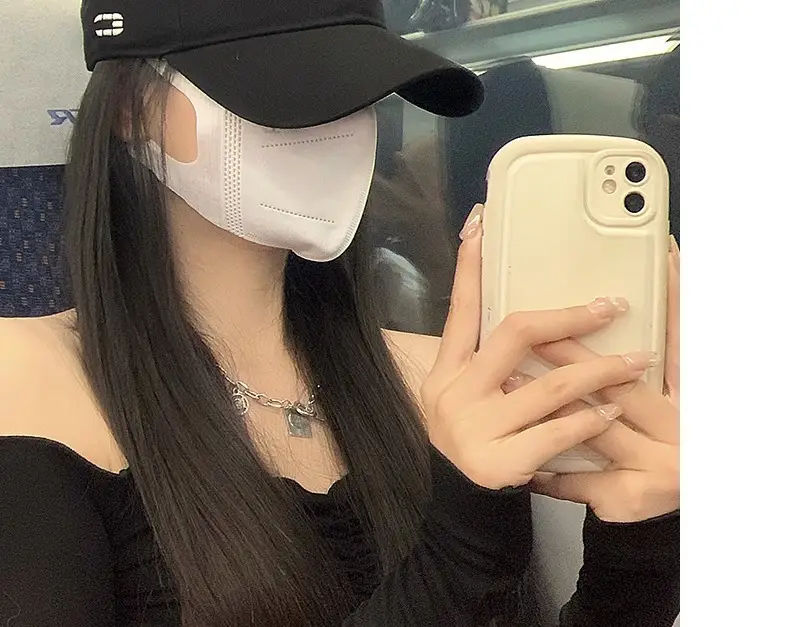 Beige Embroidered Baseball Cap with Face Design — feature 20