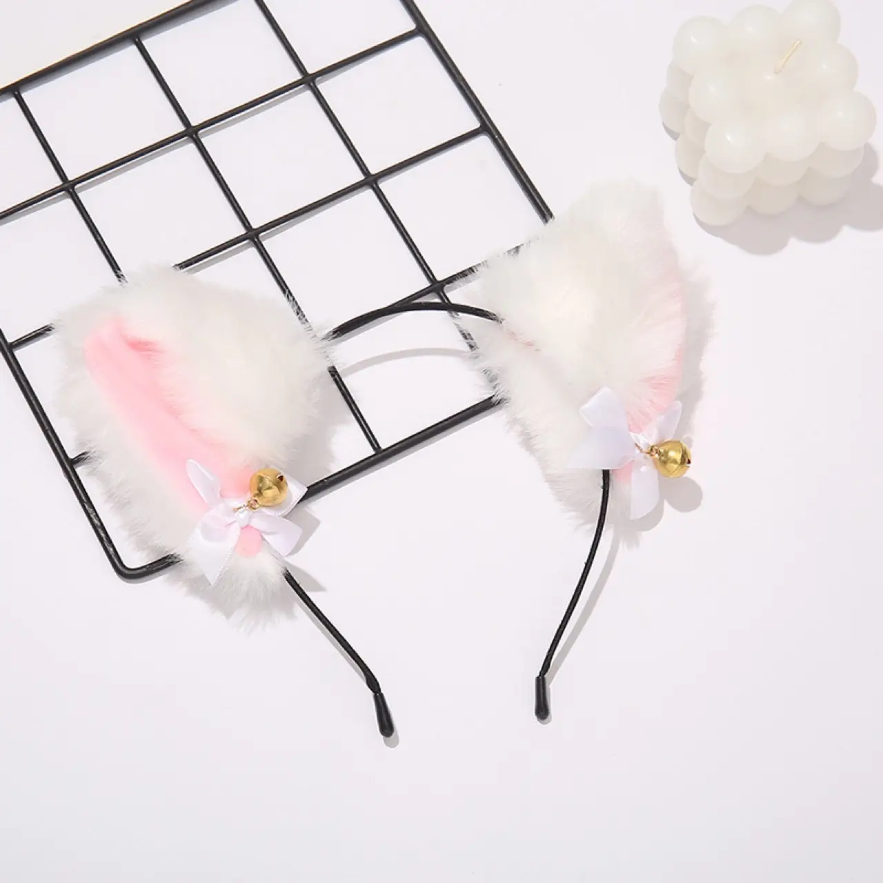 Purple Furry Animal Ears Headband for Girls - Image 11