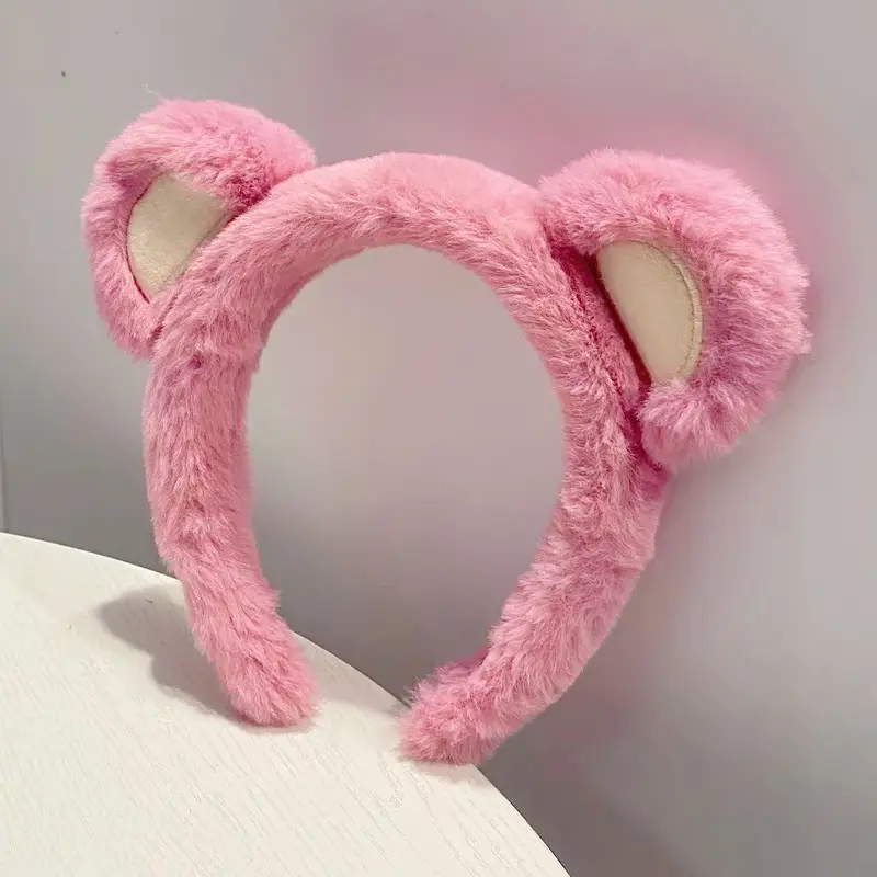 Purple Furry Animal Ears Headband for Girls - Image 5