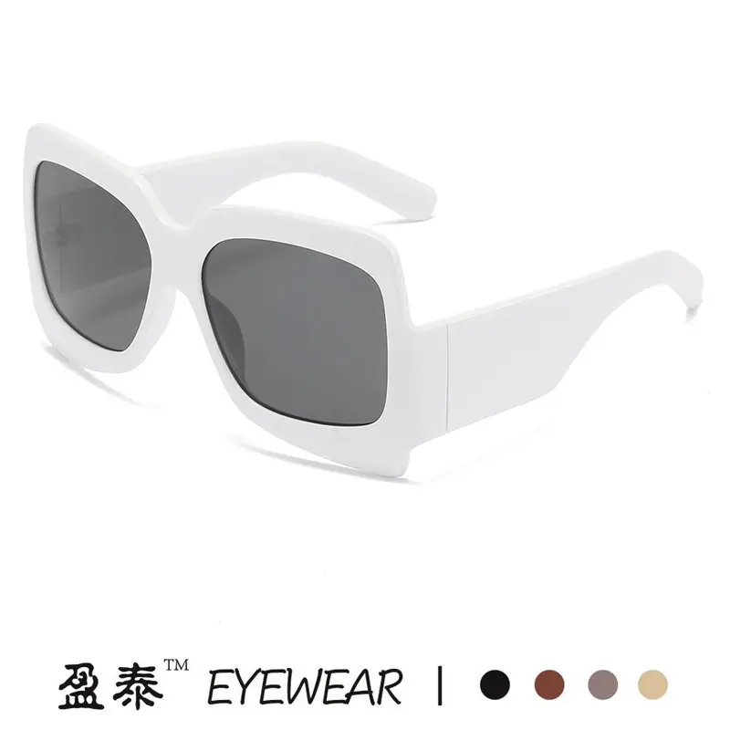 White Black Sunglasses for Women Street Wear - Image 8