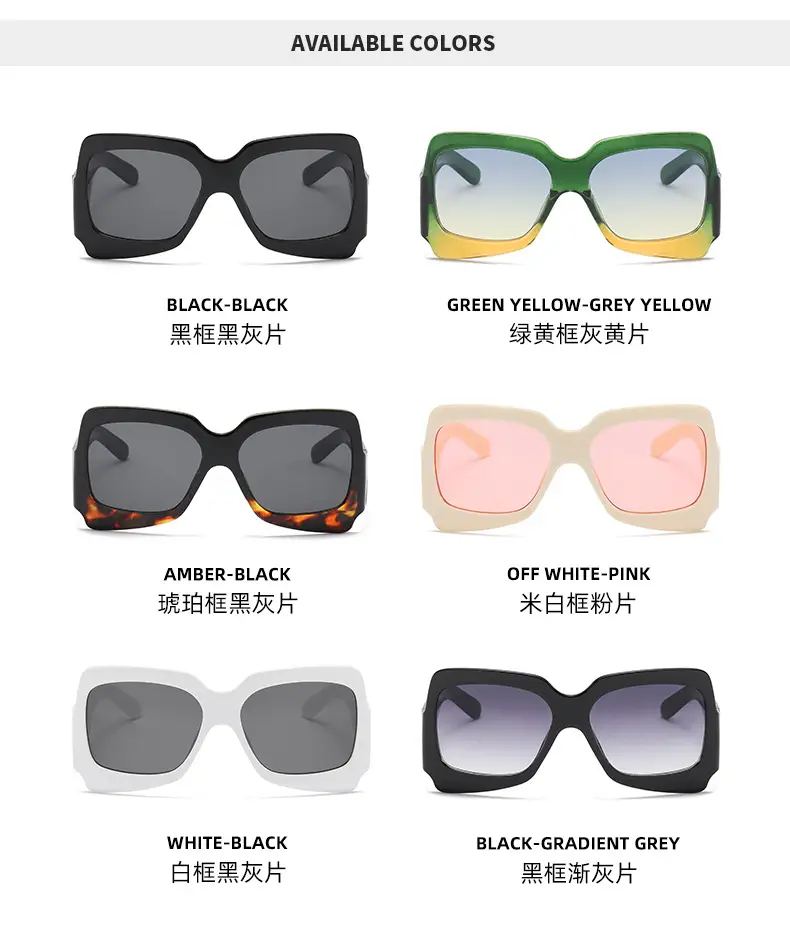 White Black Sunglasses for Women Street Wear — feature 13