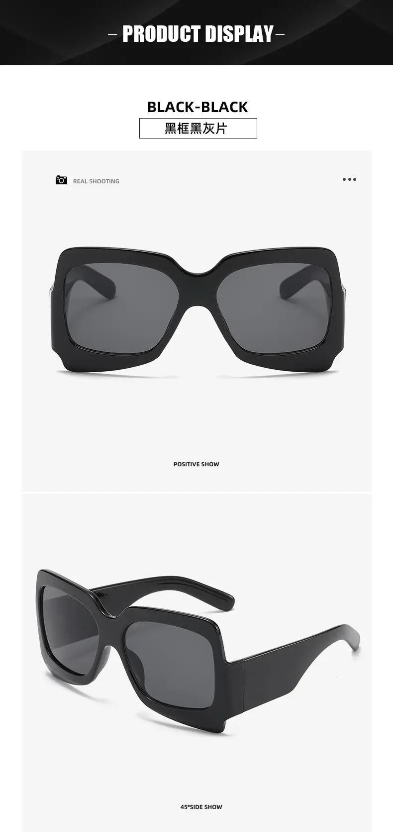 White Black Sunglasses for Women Street Wear — feature 14