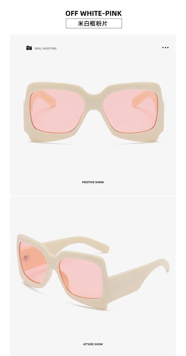 White Black Sunglasses for Women Street Wear — feature 17