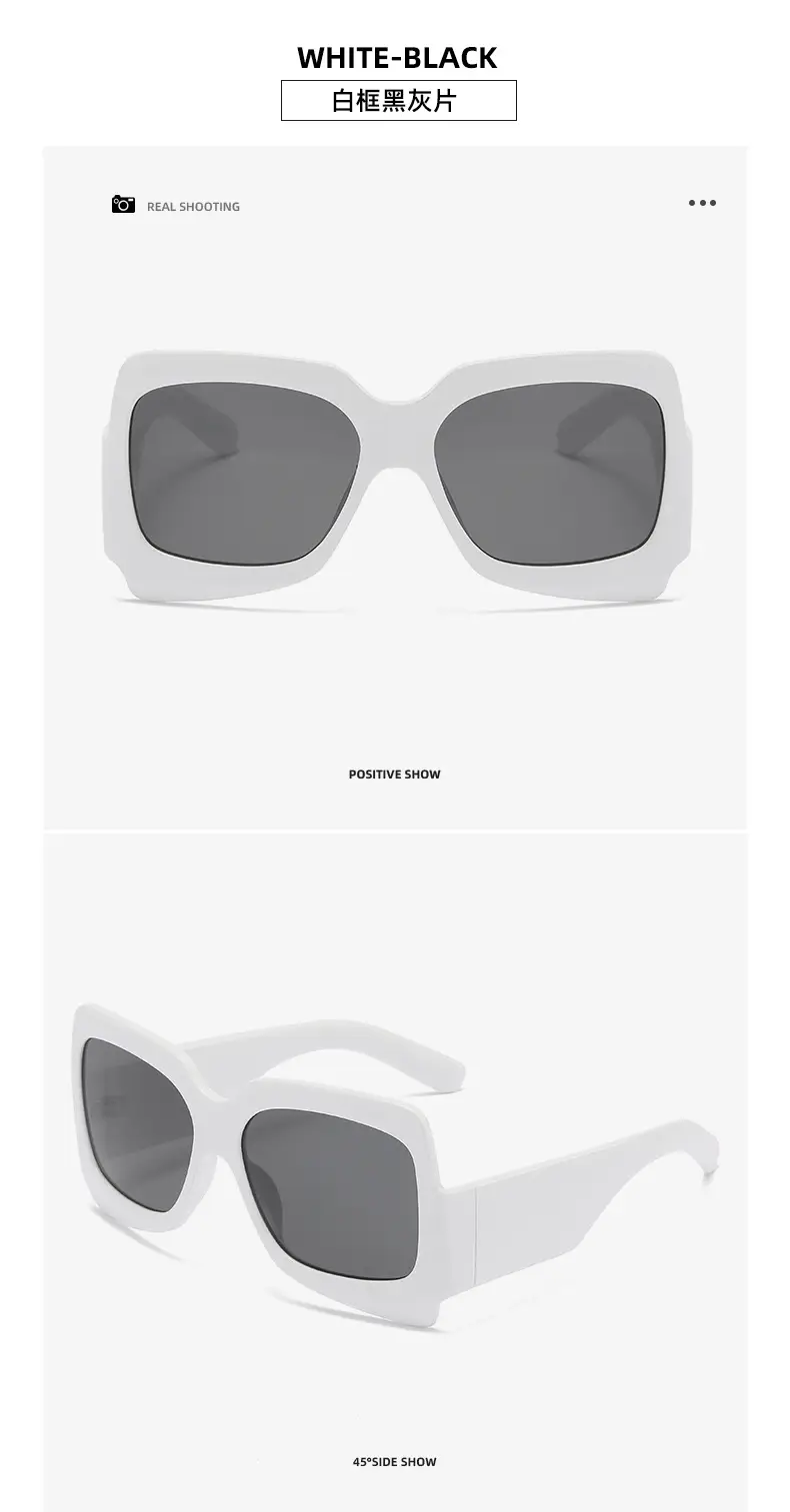 White Black Sunglasses for Women Street Wear — feature 18