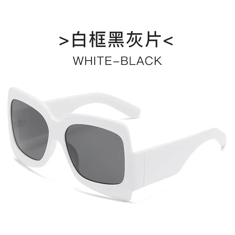 White Black Sunglasses for Women Street Wear - Image 5