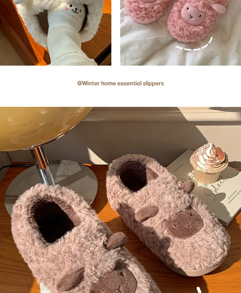 Maternity Cotton Slippers for Women, Autumn and Winter, Closed Heel, Non-Slip, 2026 New Model, Indoor Home Slippers for Couples, Men's Winter Cotton Shoes — feature 19