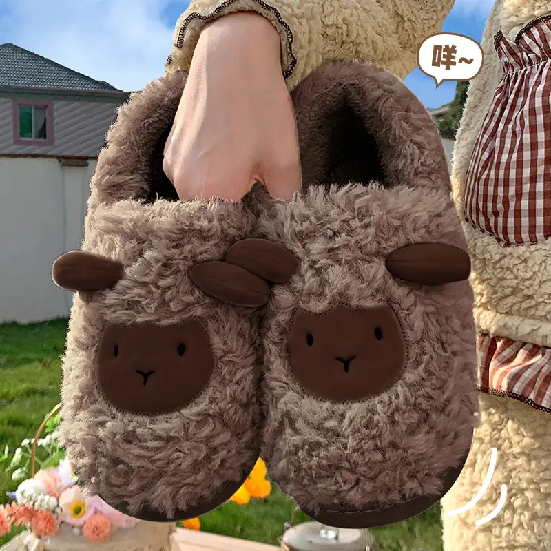 Maternity Cotton Slippers for Women, Autumn and Winter, Closed Heel, Non-Slip, 2026 New Model, Indoor Home Slippers for Couples, Men's Winter Cotton Shoes - Image 4
