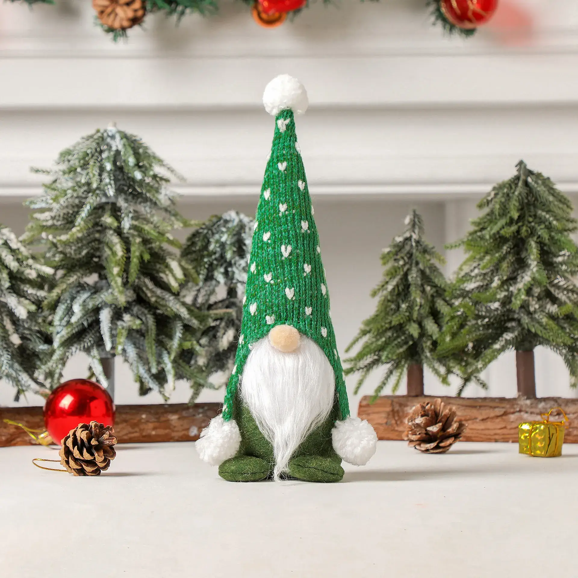 Nordic Forest Man Knitted Hat Sitting Doll - Image 8