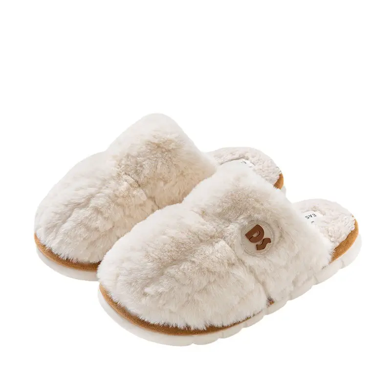 Cotton slippers women's winter 2023 new couple indoor home non-slip plush warm wool men's household woolen slippers - Image 8