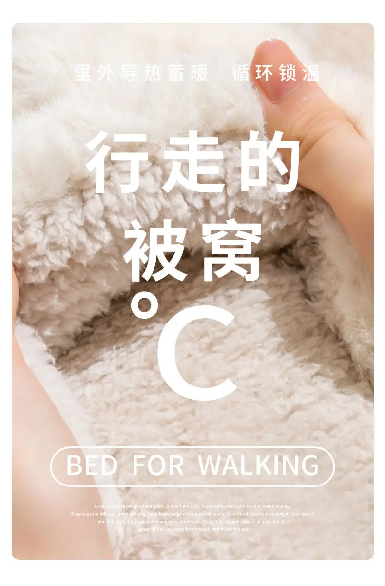 Cotton slippers women's winter 2023 new couple indoor home non-slip plush warm wool men's household woolen slippers — feature 4