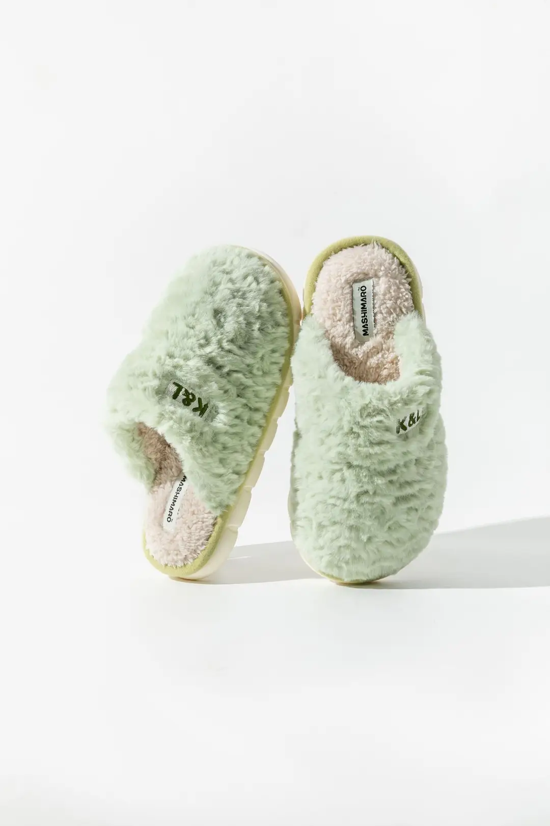 Cotton slippers women's winter 2023 new couple indoor home non-slip plush warm wool men's household woolen slippers - Image 2
