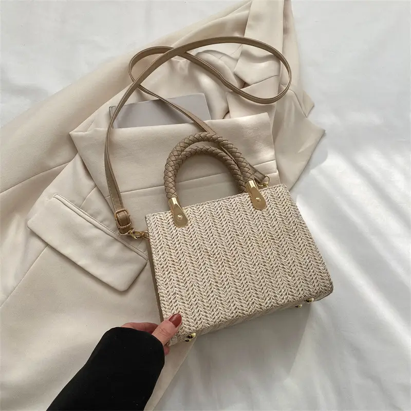 Women's Straw Woven Shoulder Bag Spring 2023 - Image 4