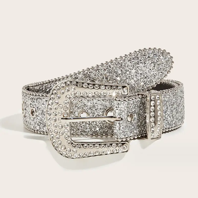 Diamond Studded Women's Wide Belt — feature 7