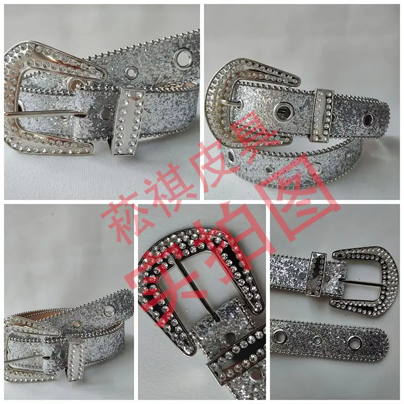 Diamond Studded Women's Wide Belt — feature 5