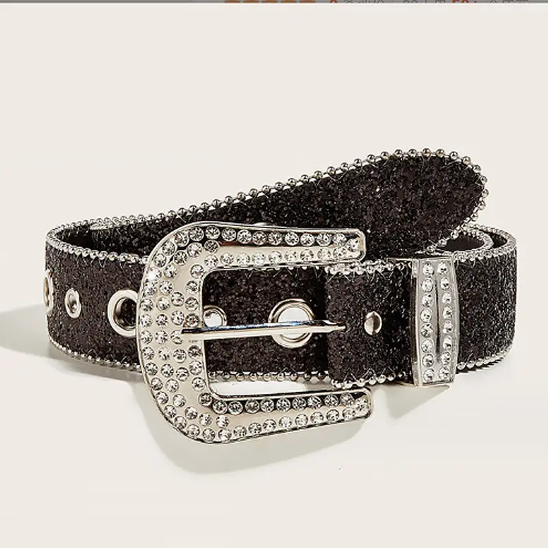 Diamond Studded Women's Wide Belt — feature 6