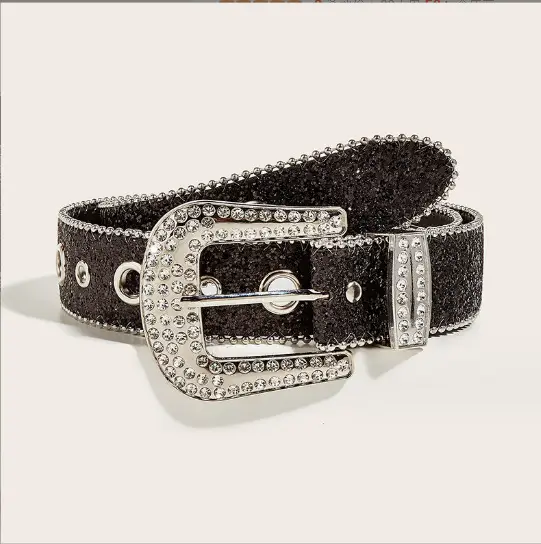 Diamond Studded Women's Wide Belt - Image 2