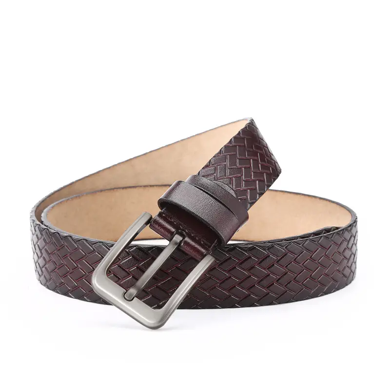 Men's Real Cowhide Belt with Alloy Buckle - Image 7