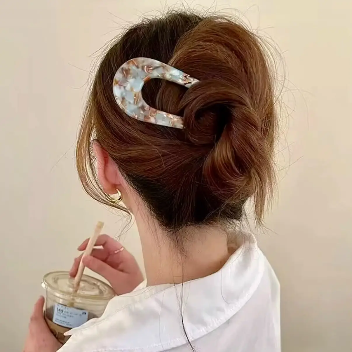 U-Shaped Acetic Acid Hairpin for Women - Image 9