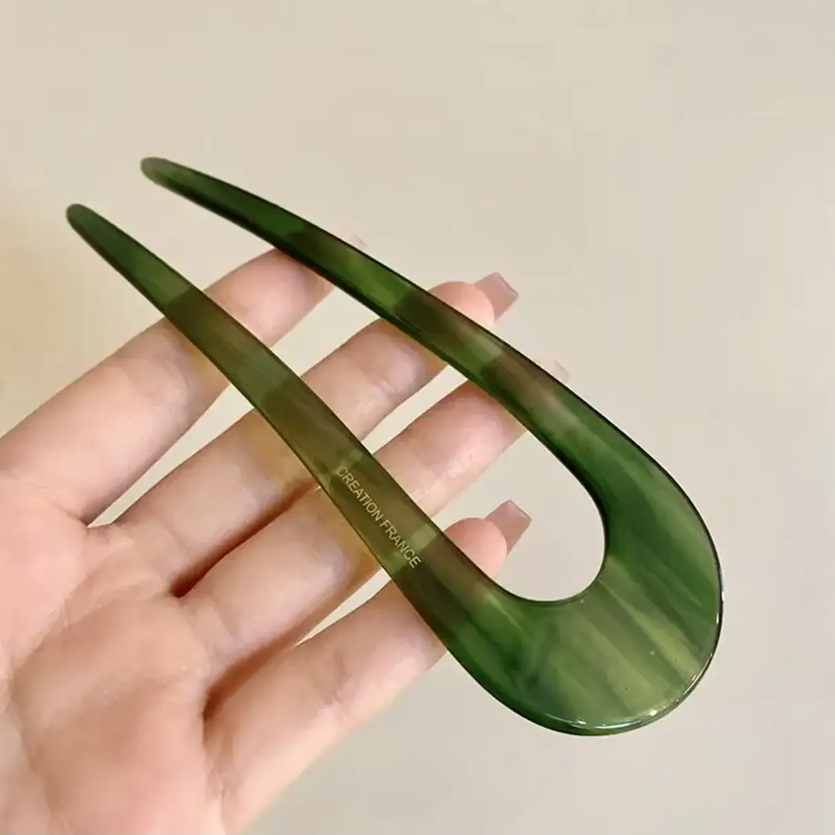 U-Shaped Acetic Acid Hairpin for Women - Image 4