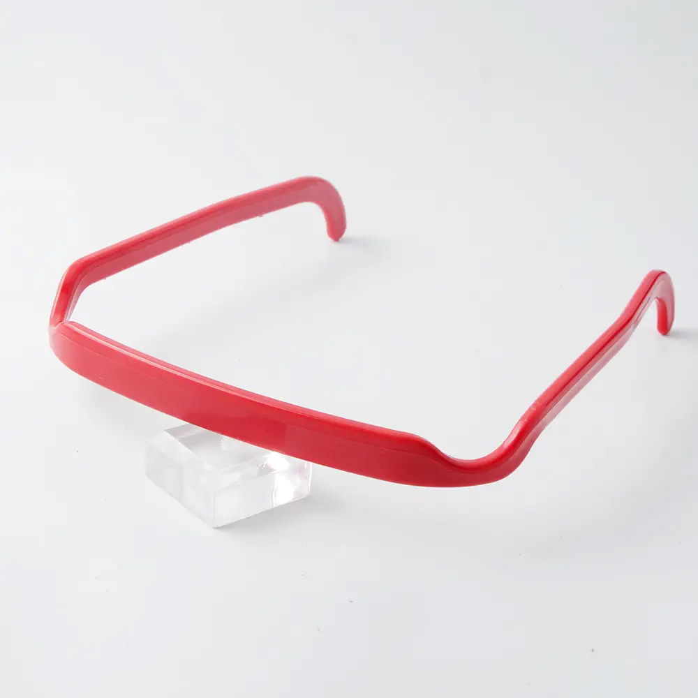 Red Square Headband for Women with Clear Base - Image 3