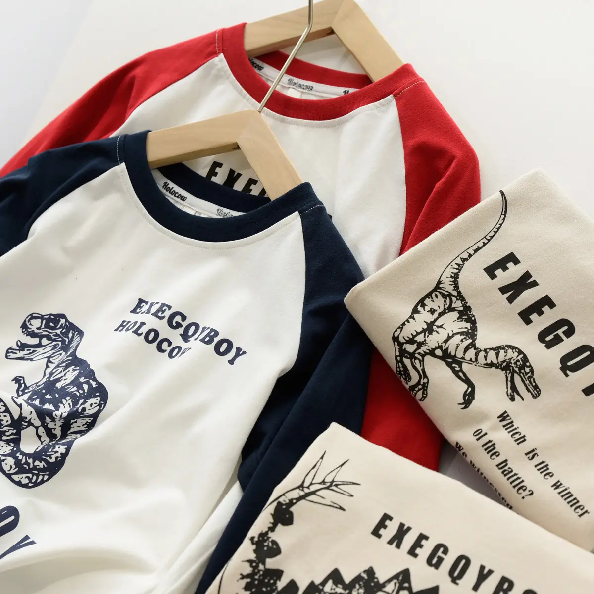 170x Boys Cotton Dinosaur Sweatshirt White Blue - Image 7