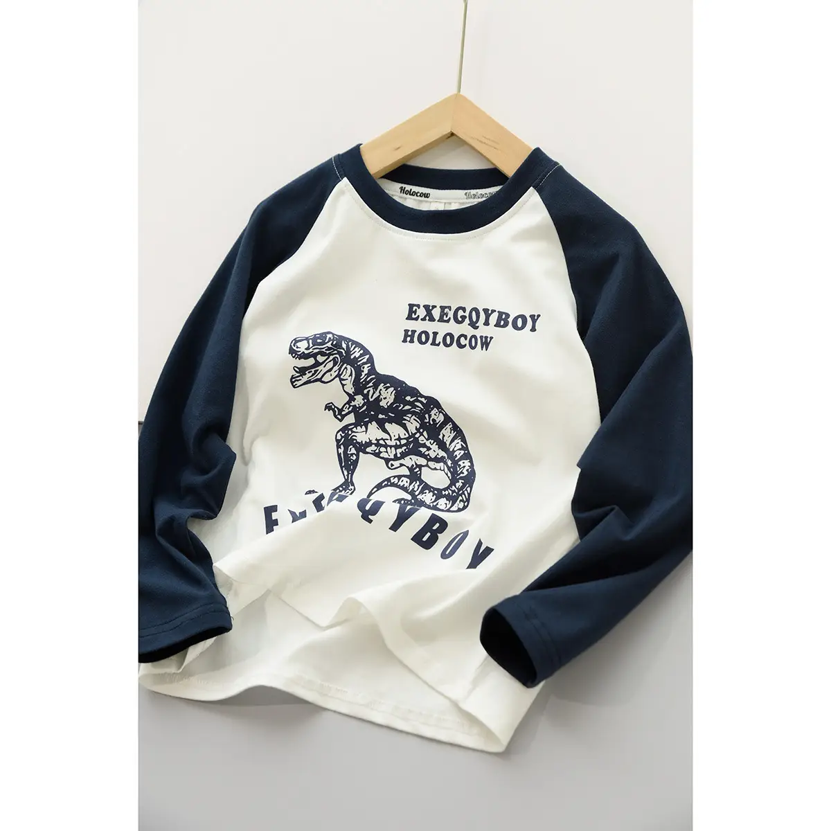 170x Boys Cotton Dinosaur Sweatshirt White Blue - Image 3