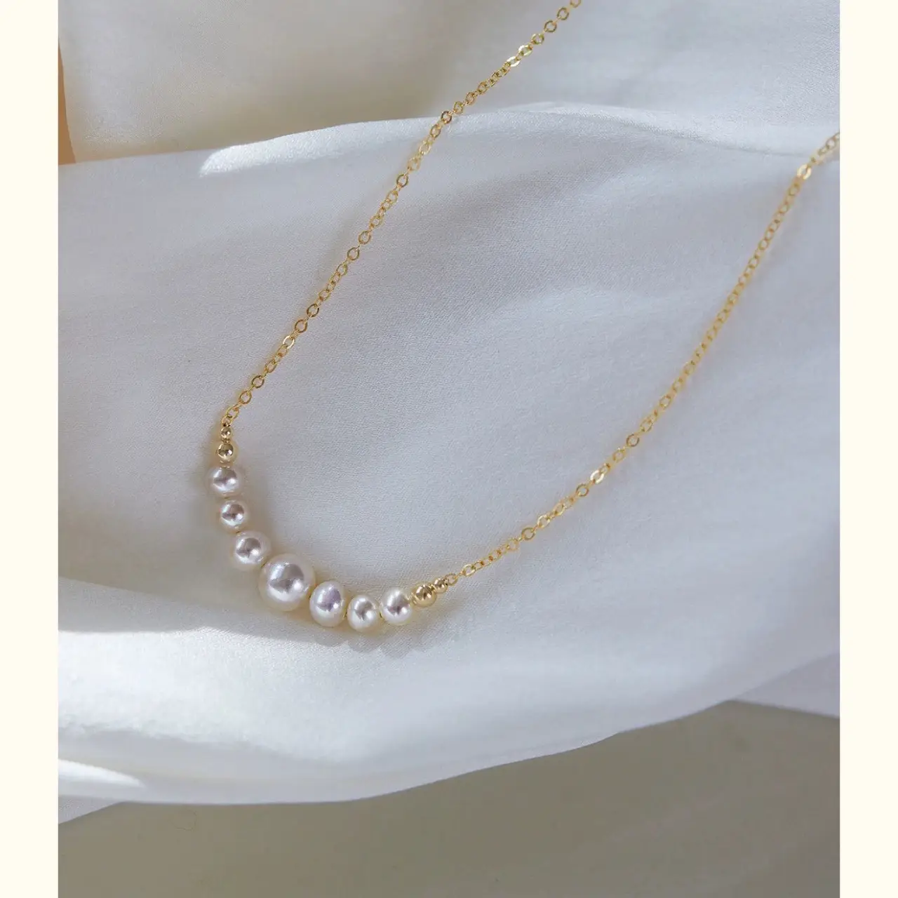 Natural Pearl Necklace for Women 14K Gold - Image 3